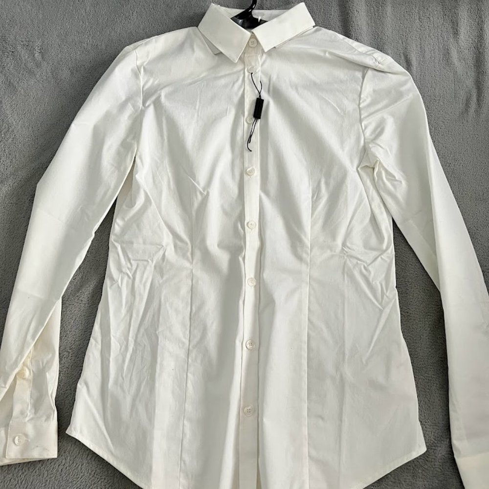 Burberry White Button Down Dress Shirt